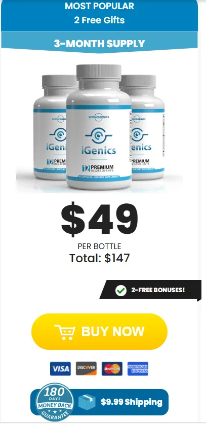 iGenics three bottles order